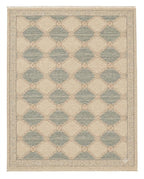 Rust Red Hand-Knotted Gabbeh Rug - Geometric Border Series