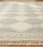 Rust Red Hand-Knotted Gabbeh Rug - Geometric Border Series