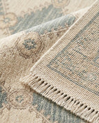Rust Red Hand-Knotted Gabbeh Rug - Geometric Border Series