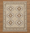 Rust Red Hand-Knotted Gabbeh Rug - Geometric Border Series