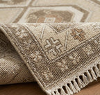 Rust Red Hand-Knotted Gabbeh Rug - Geometric Border Series