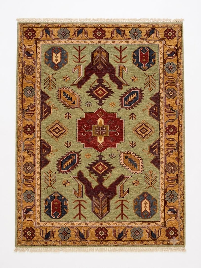 Aqua Bark Rug