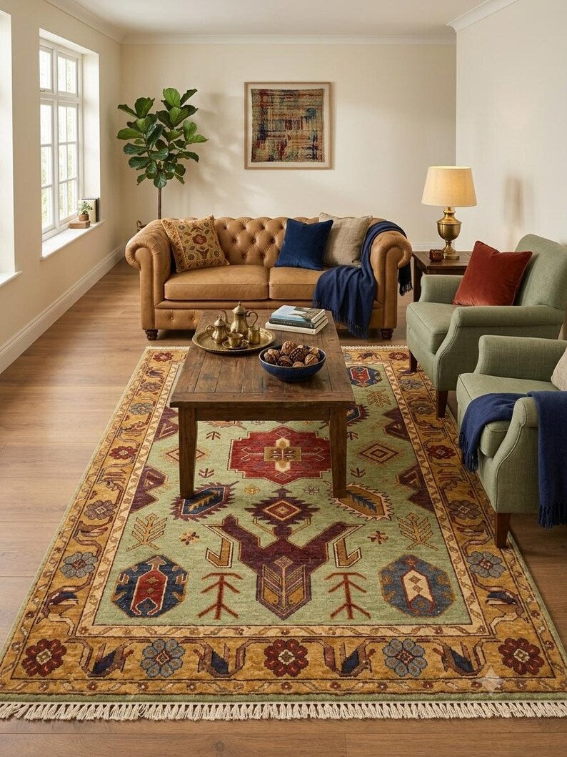 Aqua Bark Rug