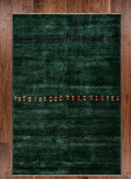 Vintage Lattice Pattern Handknotted Rug