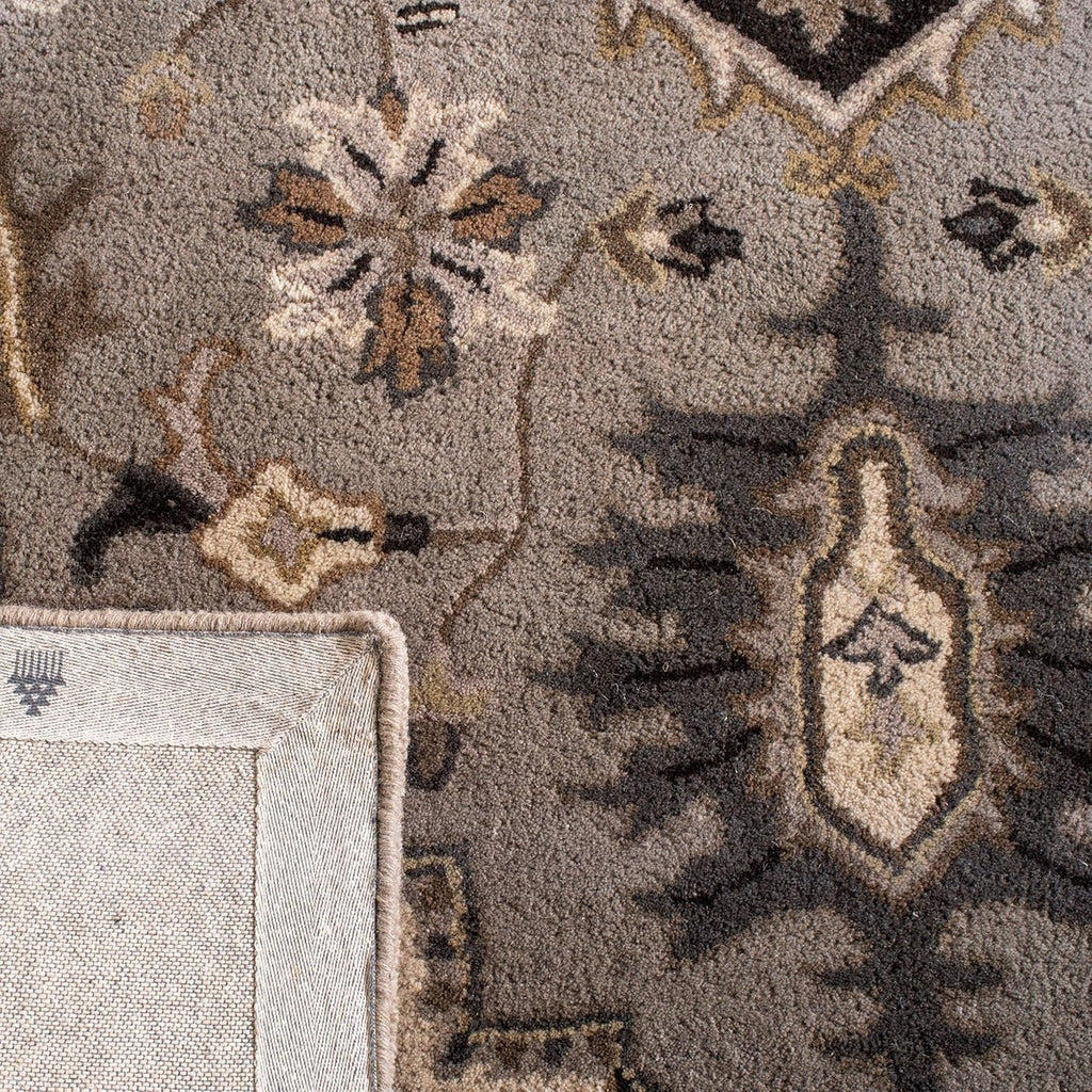 Hand-Tufted Modern Persian Medallion Rug in Grey and Charcoal
