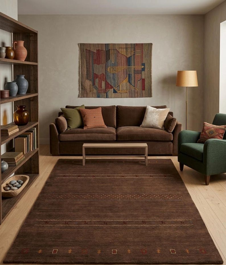 Crimson Geometry Rug