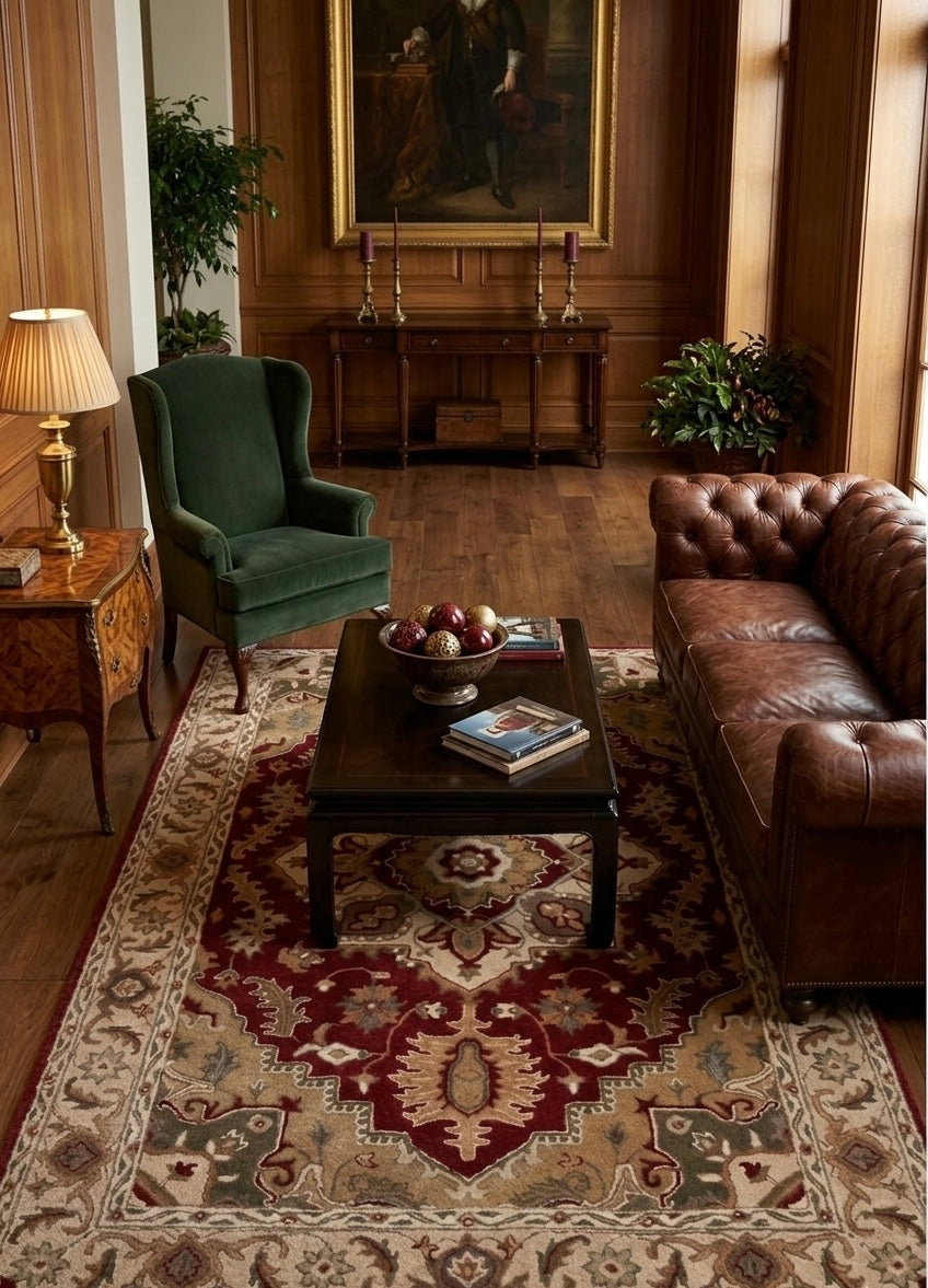 Hand-Tufted Traditional Persian Style Area Rug