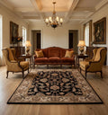 Elegant Persian-Inspired Hand-Tufted Floral Rug