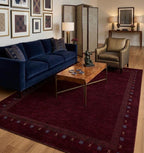 Hand-Knotted Gabbeh Style Beige Rug with Multicolored Tree and Floral Motifs