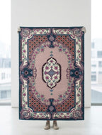 Handtufted Floral Medallion Rug with Intricate Borders