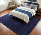 Hand-Knotted Mustard Gabbeh Rug with Tribal Motifs