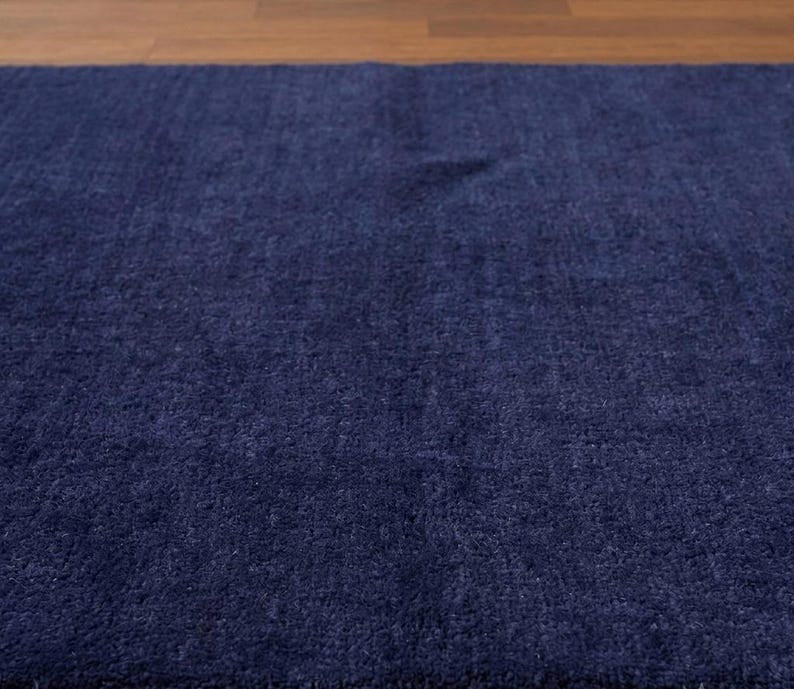 Hand-Knotted Mustard Gabbeh Rug with Tribal Motifs