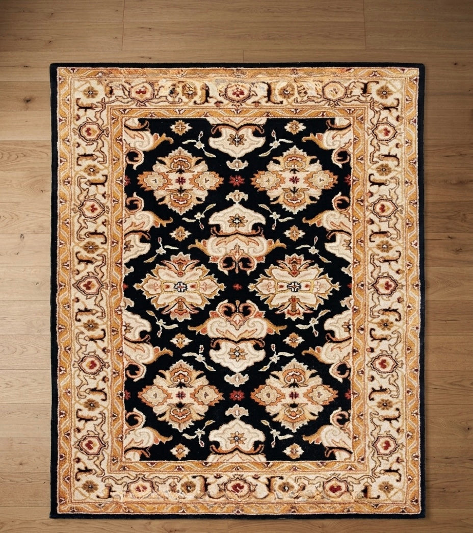 Handtufted Elegant Persian-Inspired Oushak Rug