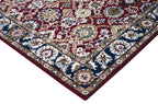 Premium Hand-Tufted Traditional Floral Medallion Rug in Crimson and Navy
