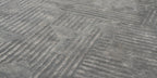 Linear Gray Abstract Hand-tufted Round Wool Rug