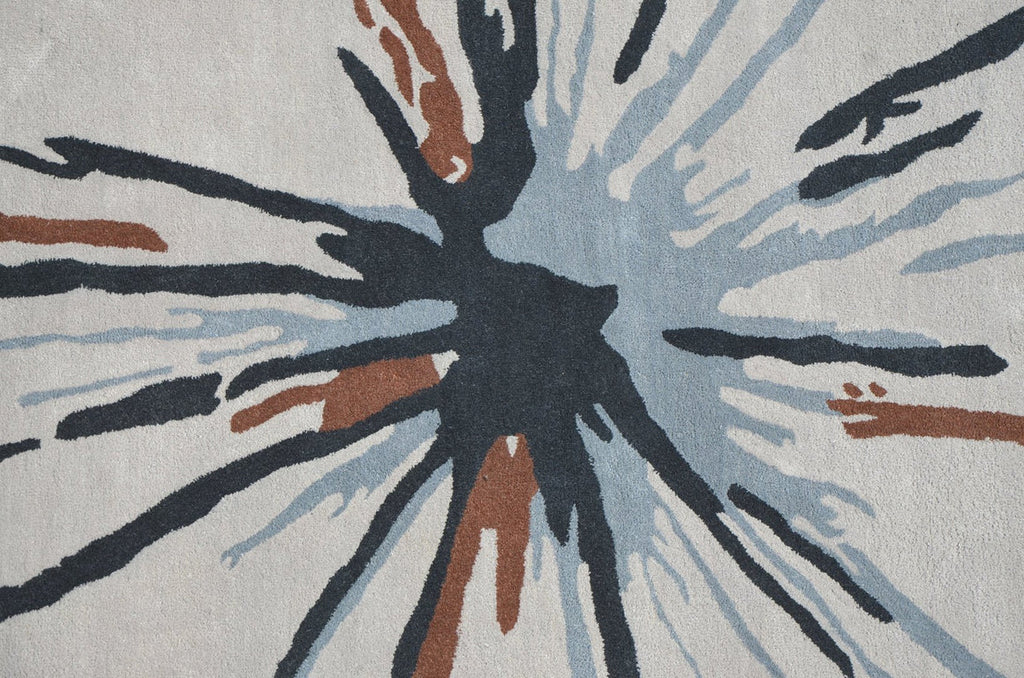 Celestial Burst Hand-tufted Round Rug