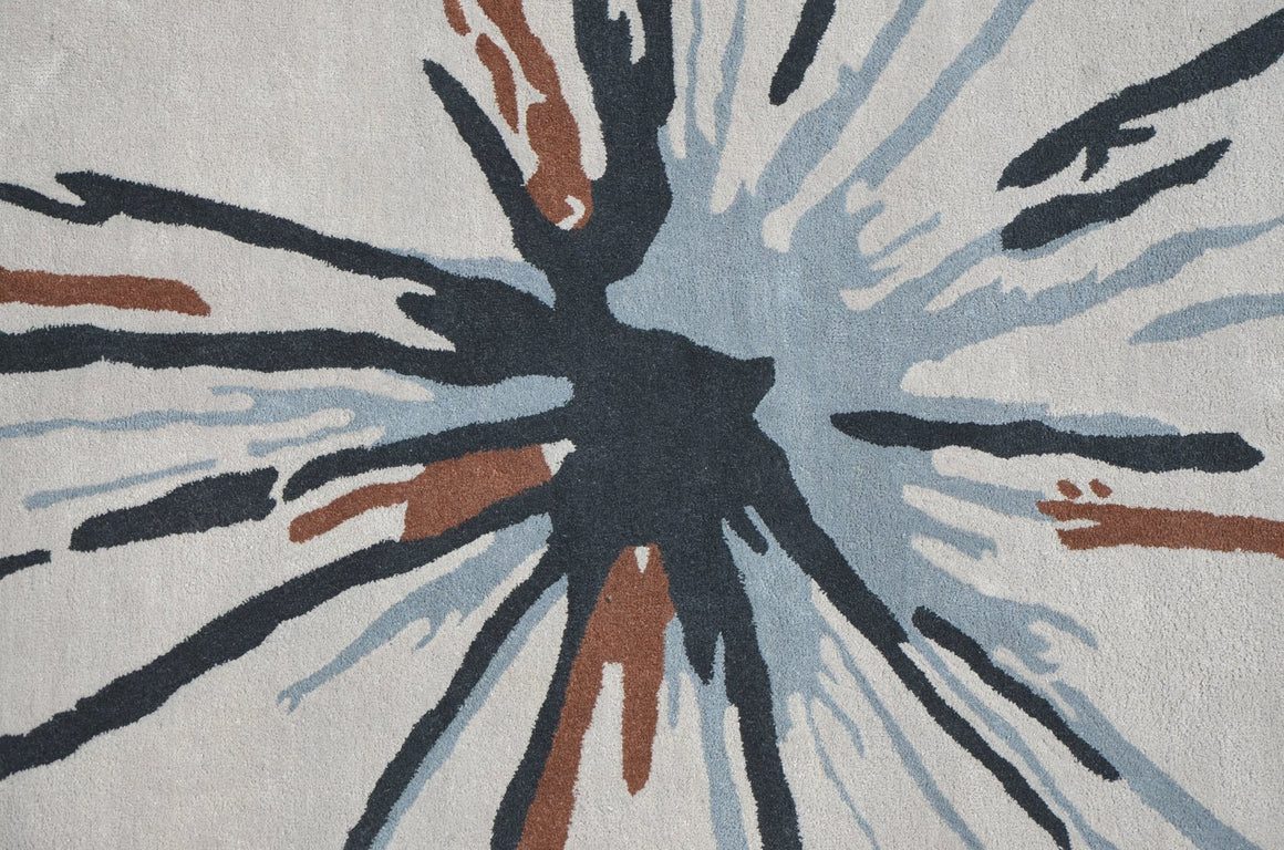 Celestial Burst Hand-tufted Round Rug