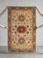 Antique-Inspired Geometric Floral Hand-Tufted Rug