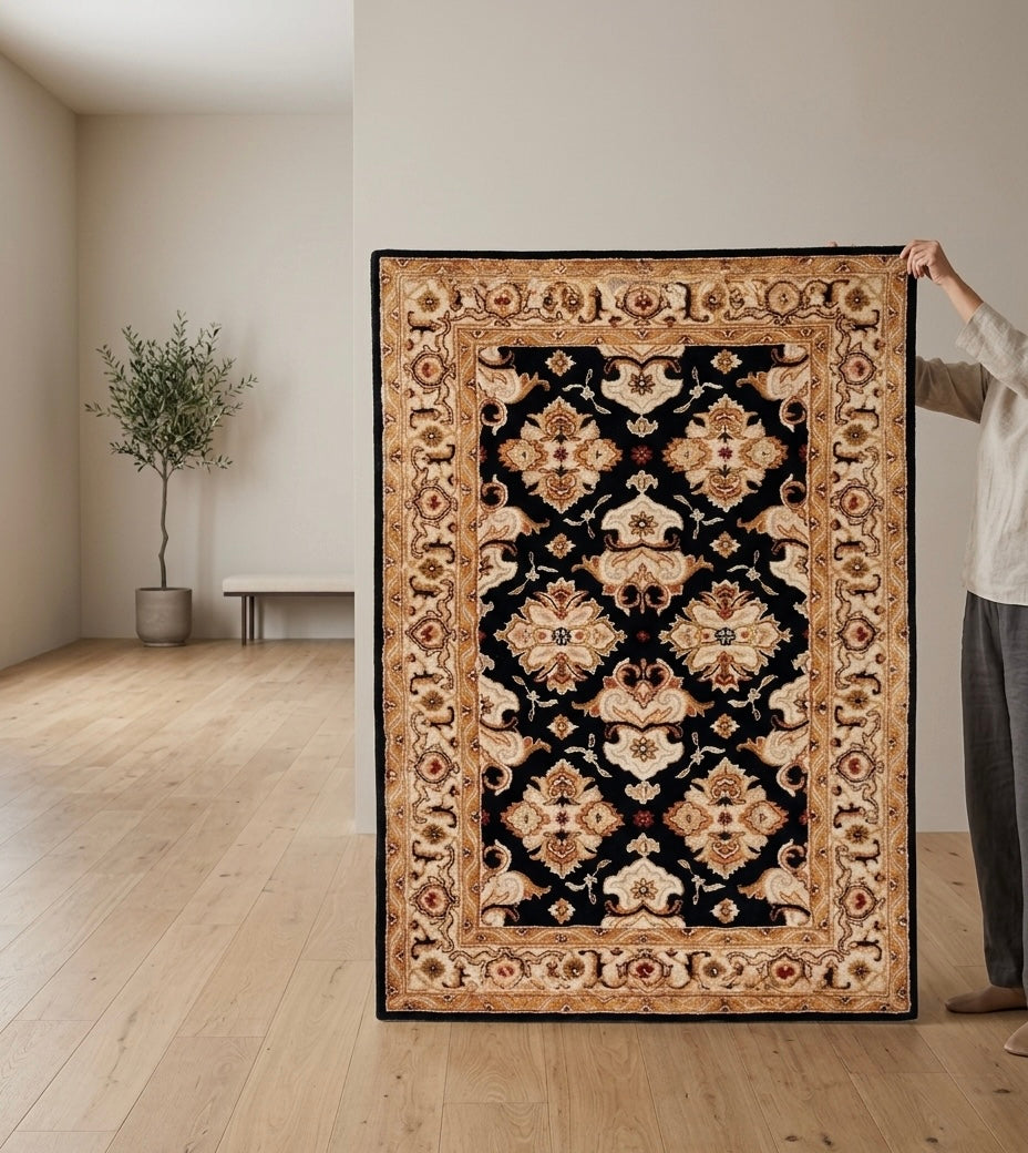 Handtufted Elegant Persian-Inspired Oushak Rug
