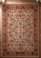 Premium Traditional Floral Hand-Tufted Wool Rug in Rust and Cream