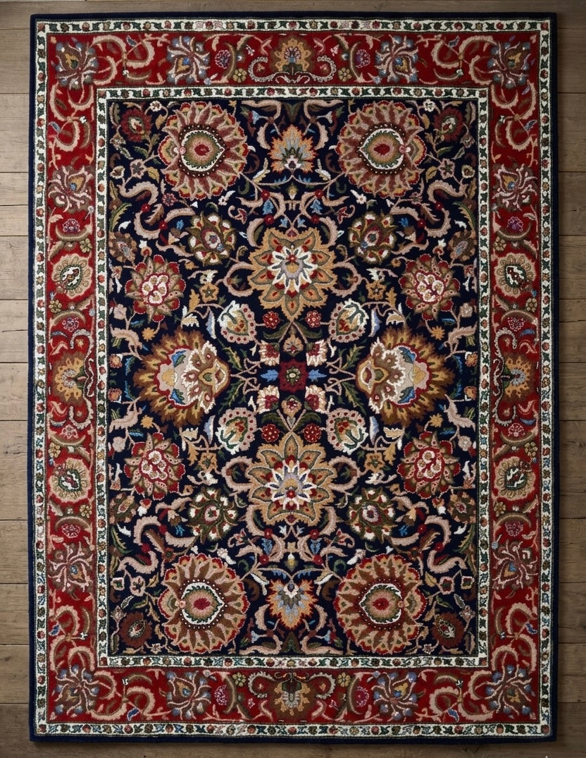 Hand-Tufted Premium Floral Medallion Rug