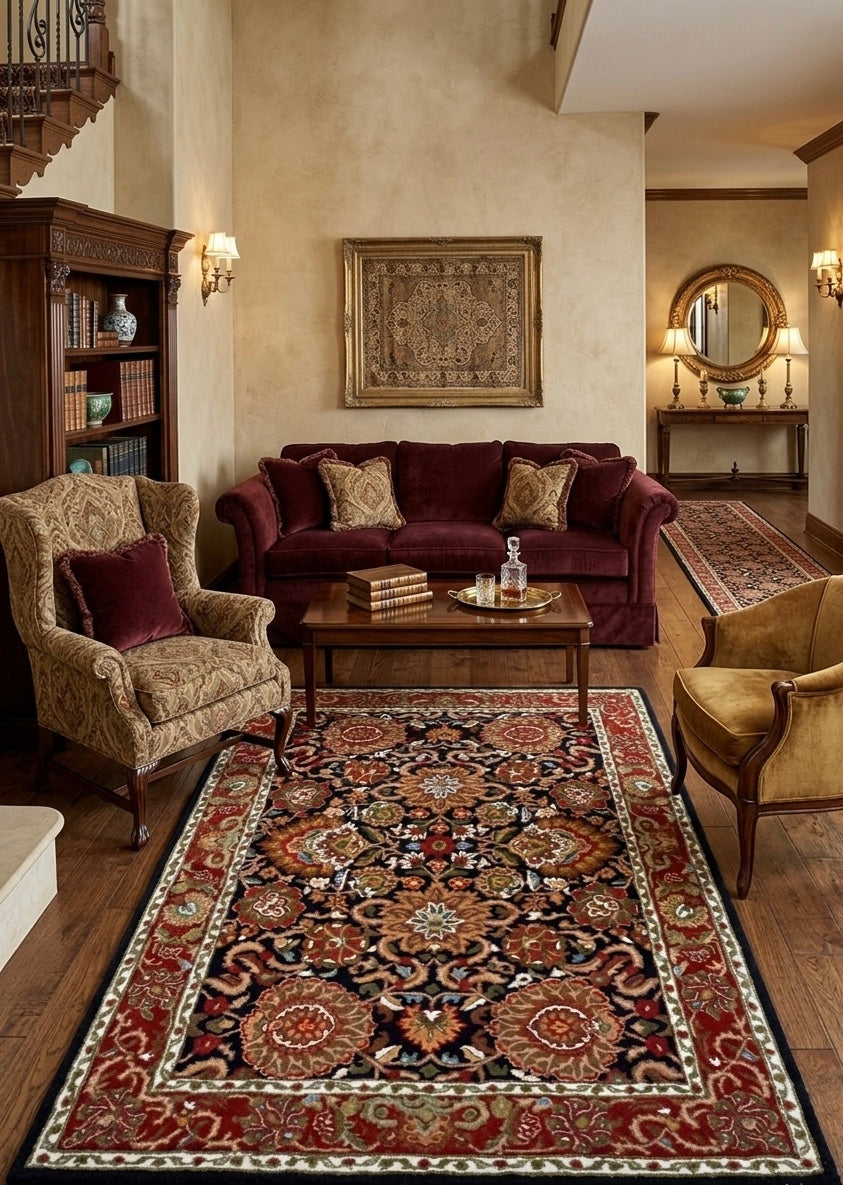 Hand-Tufted Vintage Revival Floral Wool Rug
