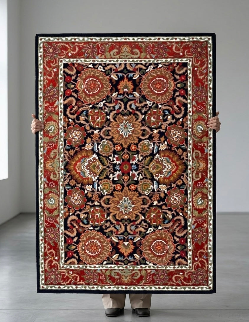 Hand-Tufted Vintage Revival Floral Wool Rug