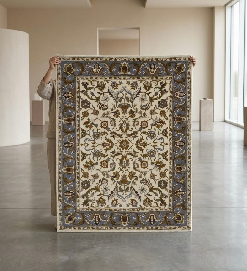 Luxe Hand-tufted Persian-Inspired Floral Rug