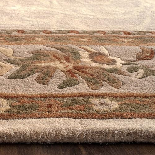 Hand-Tufted Heritage Floral Design in Earth Tones