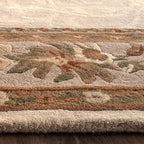 Hand-Tufted Heritage Floral Design in Earth Tones