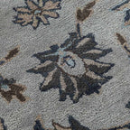 Hand-Tufted Mediterranean Style Rug in Charcoal and Ivory