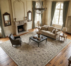 Luxury Hand-tufted Botanical Border Area Rug