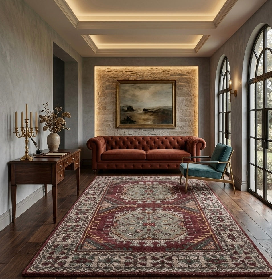 Hand-Tufted Premium Heritage Medallion Area Rug