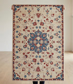 Premium Hand-Tufted Oushak Inspired Floral Medallion Wool Rug