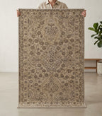 Luxury Hand-tufted Botanical Border Area Rug