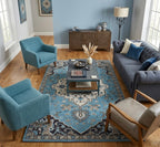Heritage Sky Hand-tufted Wool Area Rug