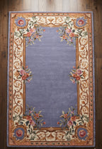 Premium Hand-Tufted Floral Serenity Lavender Rug