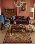 Artisan Hand-Tufted Multi-Patterned Persian-Style Accent Rug