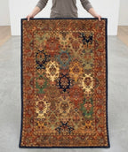 Artisan Hand-Tufted Multi-Patterned Persian-Style Accent Rug