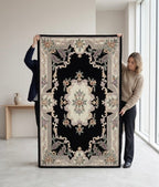 Heritage Noir Handtufted Artisan Area Rug