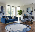 Lunar Eclipse Hand-Tufted Modern Round Rug