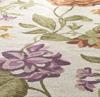 Artistic Hand-tufted Rug with Oversized Peony and Lilac Motifs