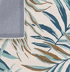 Premium Handtufted Tropical Palm Fronds Area Rug