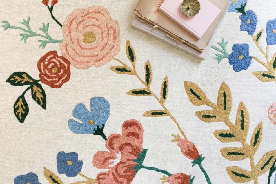 Premium Hand-Tufted Floral Bouquet Wool Rug