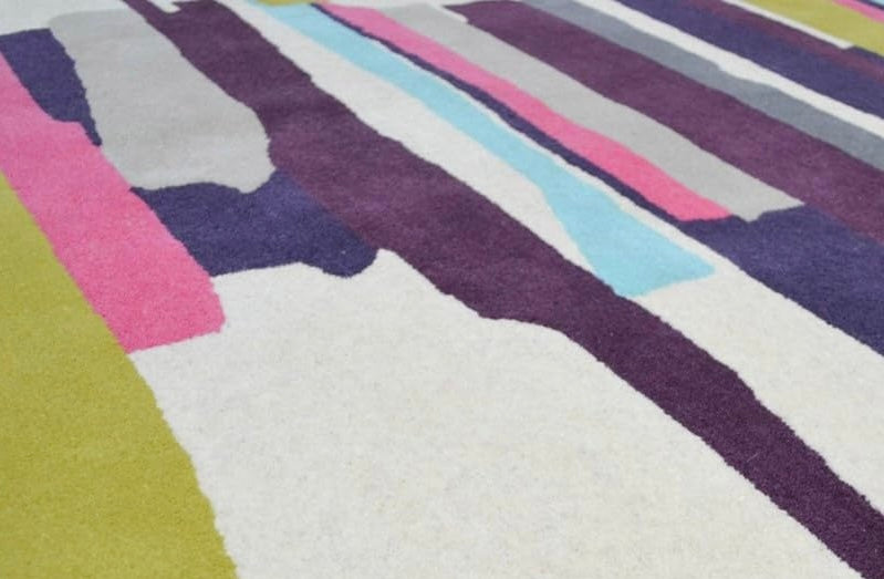 Colorful Striped Hand-Tufted Area Rug