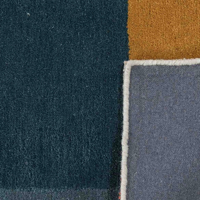 Hand-Tufted Minimalist Colorblock Rug