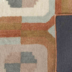 Contemporary Abstract Medallion Hand-Tufted Wool Rug