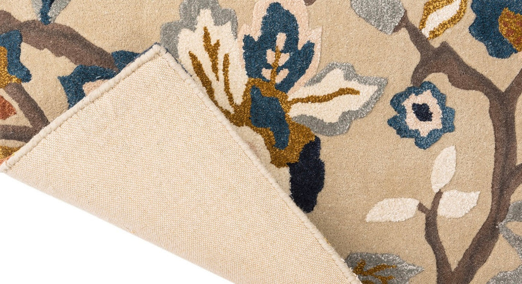 Premium Hand-Tufted Floral Vine Wool Rug