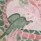 Hand-Tufted Azure Dragon-Bloom Statement Rug