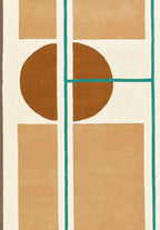 Modern Minimalist Bauhaus-Inspired Hand-Tufted Rug